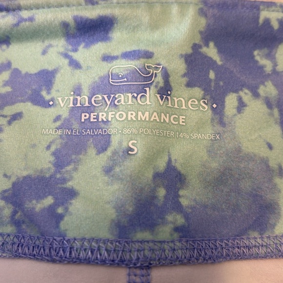 Vineyard Vines Light Blue and Green Tie Dye Performance Leggings - Size S - Picture 3 of 9